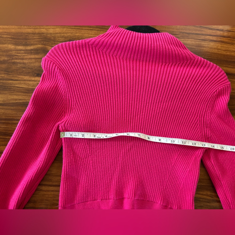Anthropologie bright pink Thea Twofer sweater dress size small - Picture 5 of 6